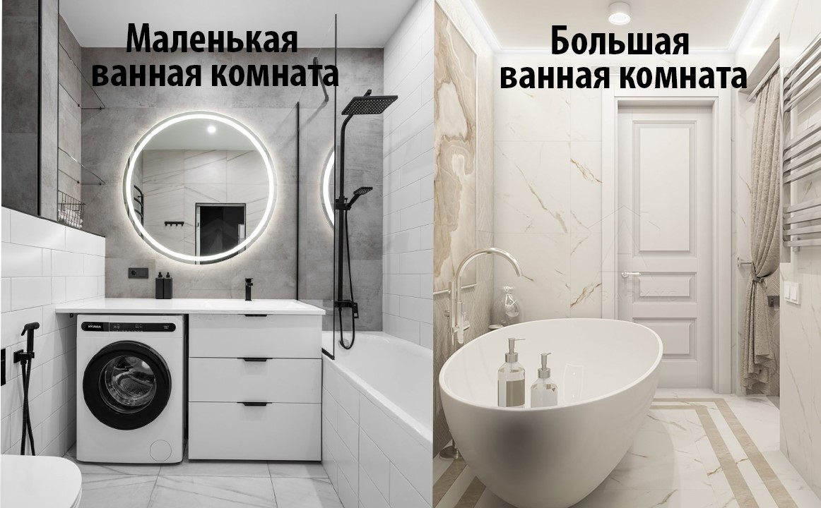 Большая ванная комната: лучшие фото-идеи для интерьеров санузла